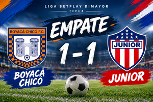 Empate sin premio en Tunja: Junior queda eliminado y Chicó confirma su descenso